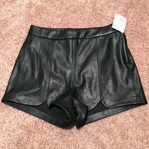 H&M women’s leather shorts